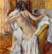 After the Bath, Woman Drying Herself I - Edgar Degas