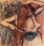 Woman Combing Her Hair IV - Edgar Degas