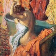 Seated Bather Drying Herself - Edgar Degas