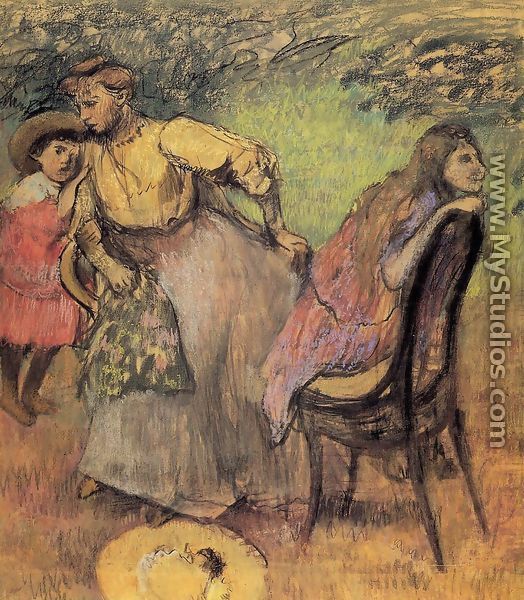 Madame Alexis Rouart and Her Children - Edgar Degas