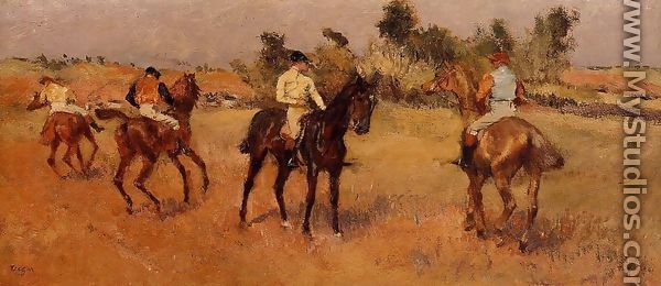 Four Jockeys - Edgar Degas