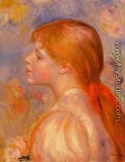 Girl with a Red Hair Ribbon - Pierre Auguste Renoir