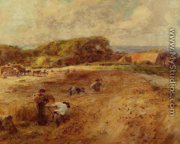 Harvesters near the Farm of Sambre - Léon-Augustin L