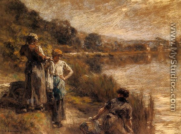 Washerwomen on the Banks of the Marne - Léon-Augustin L