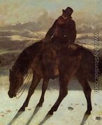 Hunter on Horseback, Redcovering the Trail - Gustave Courbet