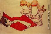 Wally with a Red Blouse - Egon Schiele