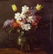 Flowers III - Ignace Henri Jean Fantin-Latour
