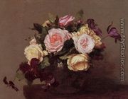 Roses and Clematis - Ignace Henri Jean Fantin-Latour
