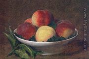 Peaches in a Bowl - Ignace Henri Jean Fantin-Latour