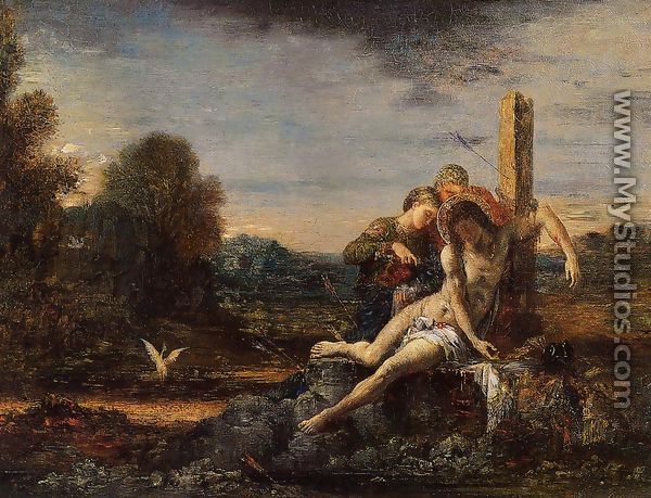 Saint Sebastian being Tended by Saintly Women - Gustave Moreau