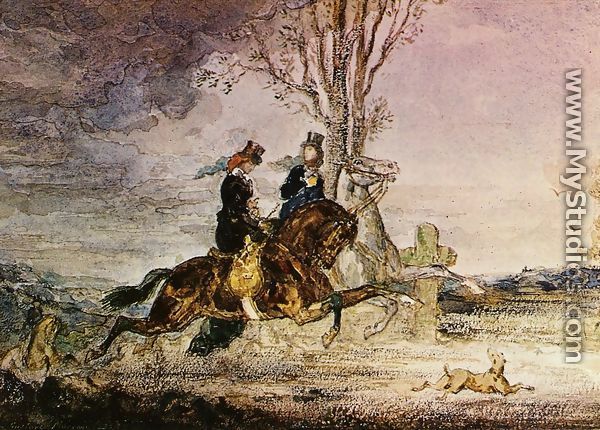 Two Modern Horsewomen - Gustave Moreau