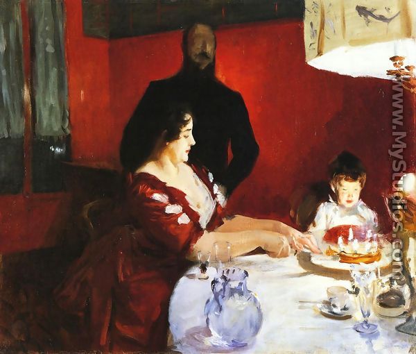Fete Famillale: The Birthday Party - John Singer Sargent