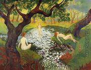 Three Bathers with Irises - Paul-Elie Ranson