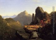 Scene from 'The Last of the Mohicans': Cora Kneeling at the Feet of Tanemund - Thomas Cole