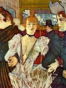 La Goulue Arriving at the Moulin Rouge with Two Women - Henri De Toulouse-Lautrec