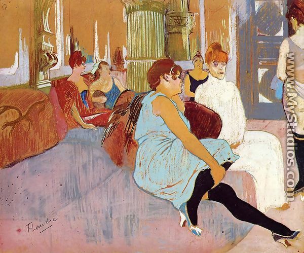 The Salon in the Rue des Moulins I - Henri De Toulouse-Lautrec