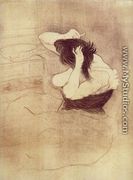 Elles: Woman Combing Her Hair - Henri De Toulouse-Lautrec