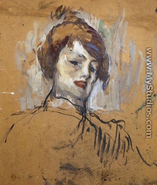 Head of a Woman - Henri De Toulouse-Lautrec
