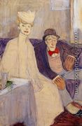 Odd Couple in a Waiting Room - Jules Pascin
