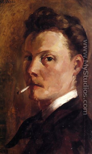 Self Portrait with Cigarette - Henri Edmond Cross