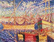 Boats in the Port of St. Tropez - Henri Edmond Cross