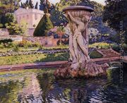 Garden with Villa and Fountain - Theo van Rysselberghe