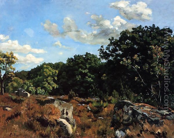 Landscape at Chailly - Jean Frédéric Bazille