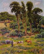 Peasant and Her Herd - Henri Moret