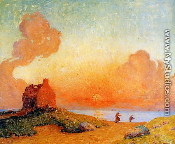 Sunset by the Sea, Brittany - Ferdinand Loyen Du Puigaudeau