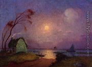 Cottage in the Moonlight in Briere - Ferdinand Loyen Du Puigaudeau