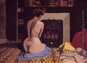 Nude at the Stove - Felix Edouard Vallotton