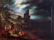 Coastal Landscape with the Sacrifice of Jonas - Jan The Elder Brueghel