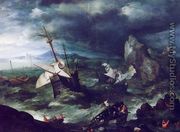 The Storm at Sea with Shipwreck - Jan The Elder Brueghel