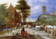Village Entrance with Windmill - Jan The Elder Brueghel