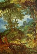 Mountain Landscape with the Temptation of Christ - Jan The Elder Brueghel