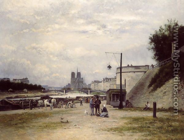 The Louviers Quay at Pont Sully - Stanislas Lepine