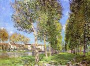 The Lane of Poplars at Moret-Sur-Loing - Alfred Sisley