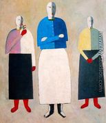 Three women - Kazimir Severinovich Malevich