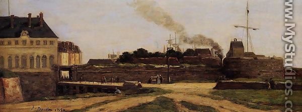 Le Havre, the Town Hotel and the Francois I Tower - Eugène Boudin