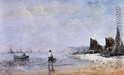 The Fisherman, Low Tide - Eugène Boudin