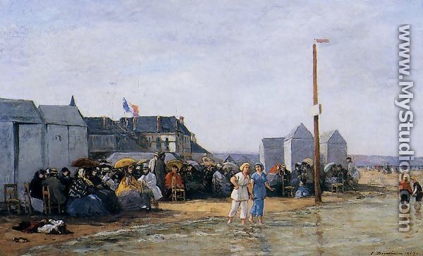 Trouville, Bathing Hour - Eugène Boudin