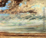 The Beach, Sunset - Gustave Courbet