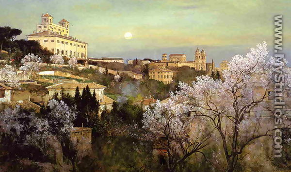 Il Pincio with a View of Villa Medici - Charles Caryl Coleman