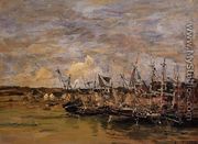 Portrieux, Fishing Boats at Low Tide - Eugène Boudin
