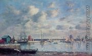 Camaret, Boats in the Harbor - Eugène Boudin