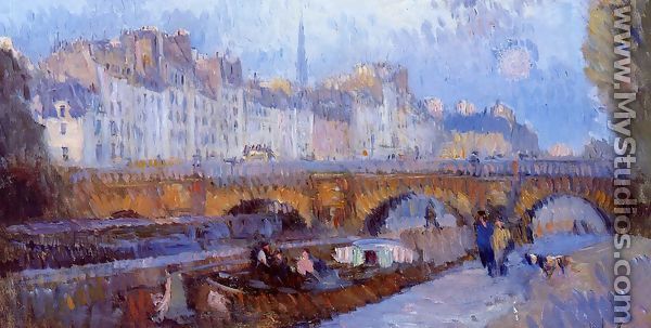 The Pont Neuf and the Monnaie Lock - Albert Lebourg