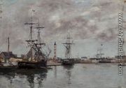 The Port of Deauville II - Eugène Boudin