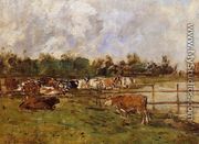 Cows in the Meadow - Eugène Boudin