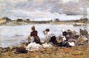 Laundresses on the Banks of the Touques III - Eugène Boudin