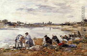 Laundresses on the Banks of the Touques IV - Eugène Boudin